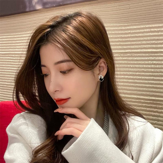 Korean Unique cute Zirconia Stone Stud Earring3