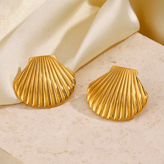 Sea Shell Anti-Tarnish Gold Earring