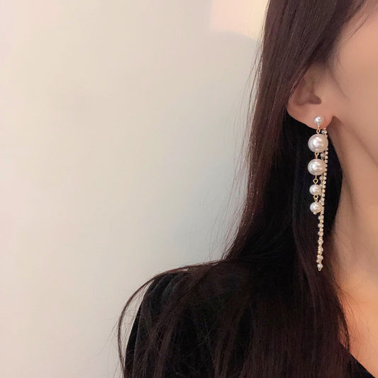 Korean Pearl Drop Zirconia Luxurious Drop Earring3