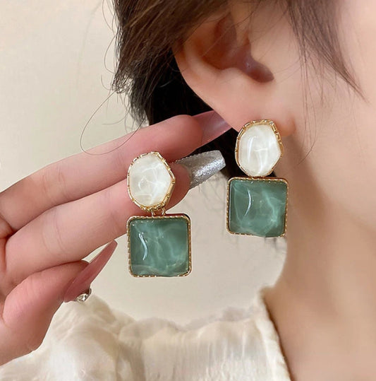Korean Premium Crystal Gemstone drop Earring3