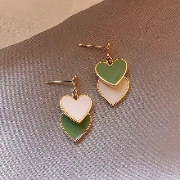 Korean double heart beautifull Earring3