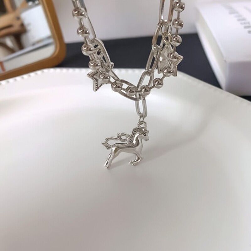 Bracelets For Girls Stainless Steel Horse Charm Bracelets For Women Bracelet Jewelry Gifts For Girls Silver - Shineshe