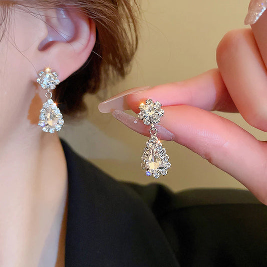 Korean Luxurious Drop Diamond stone Earring