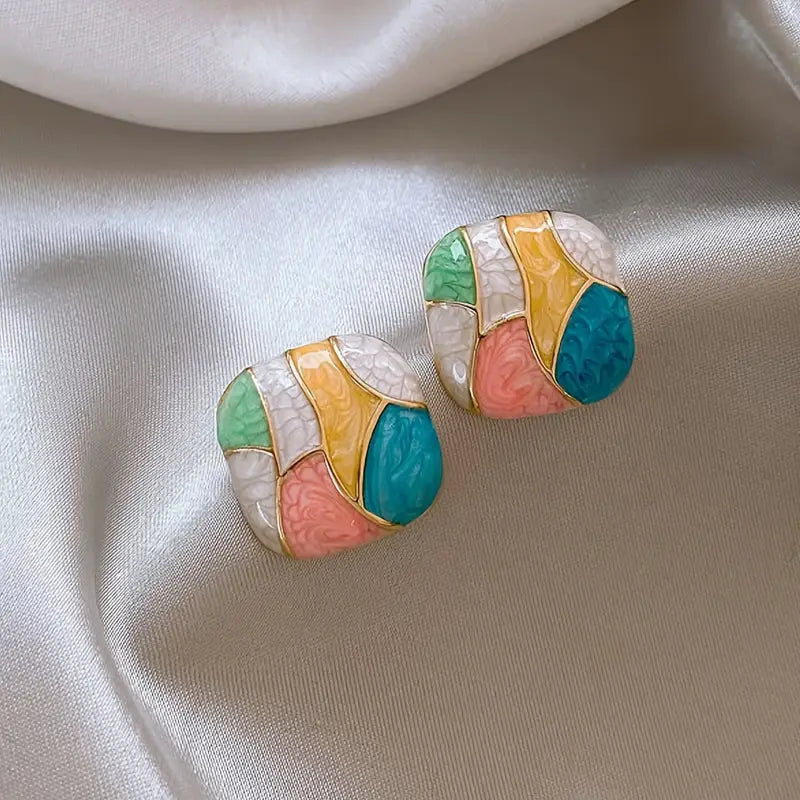 Koreanb Korean Luxurious Multicolor Stud Earring3
