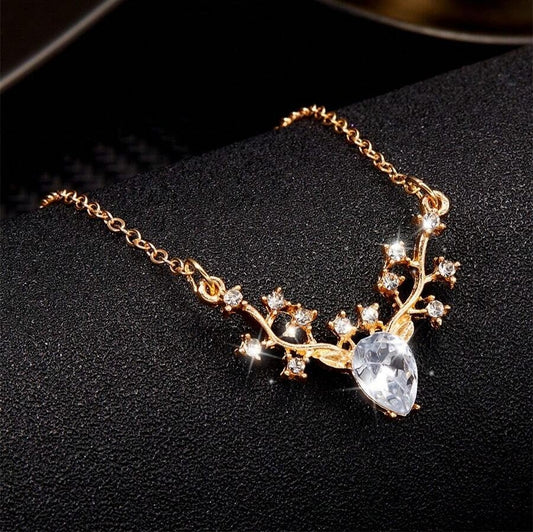 korean luxurious diamond stone gold pendant