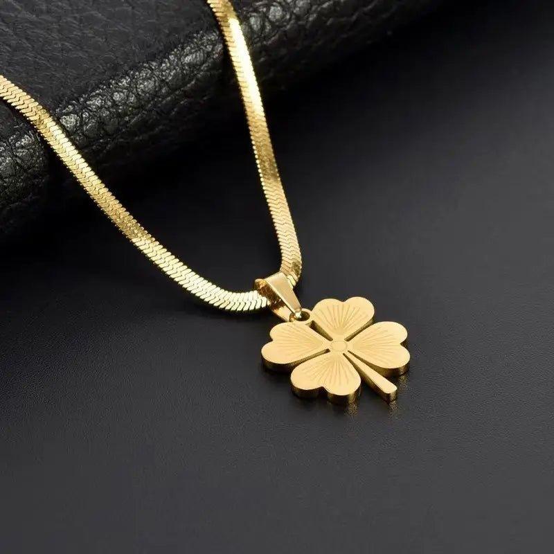 Korean Premium Flower Pendant Necklace - Shineshe