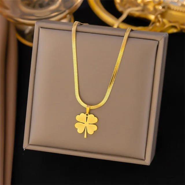 Korean Premium Flower Pendant Necklace - Shine