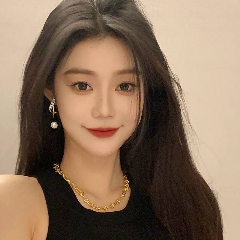 Korean Luxurious Pearl Drop Zirconia Earring3