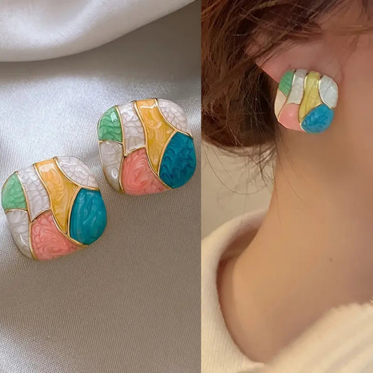 Koreanb Korean Luxurious Multicolor Stud Earring3