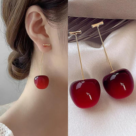 Korean Cute Cherry Fruit Drop Dangle Earring3