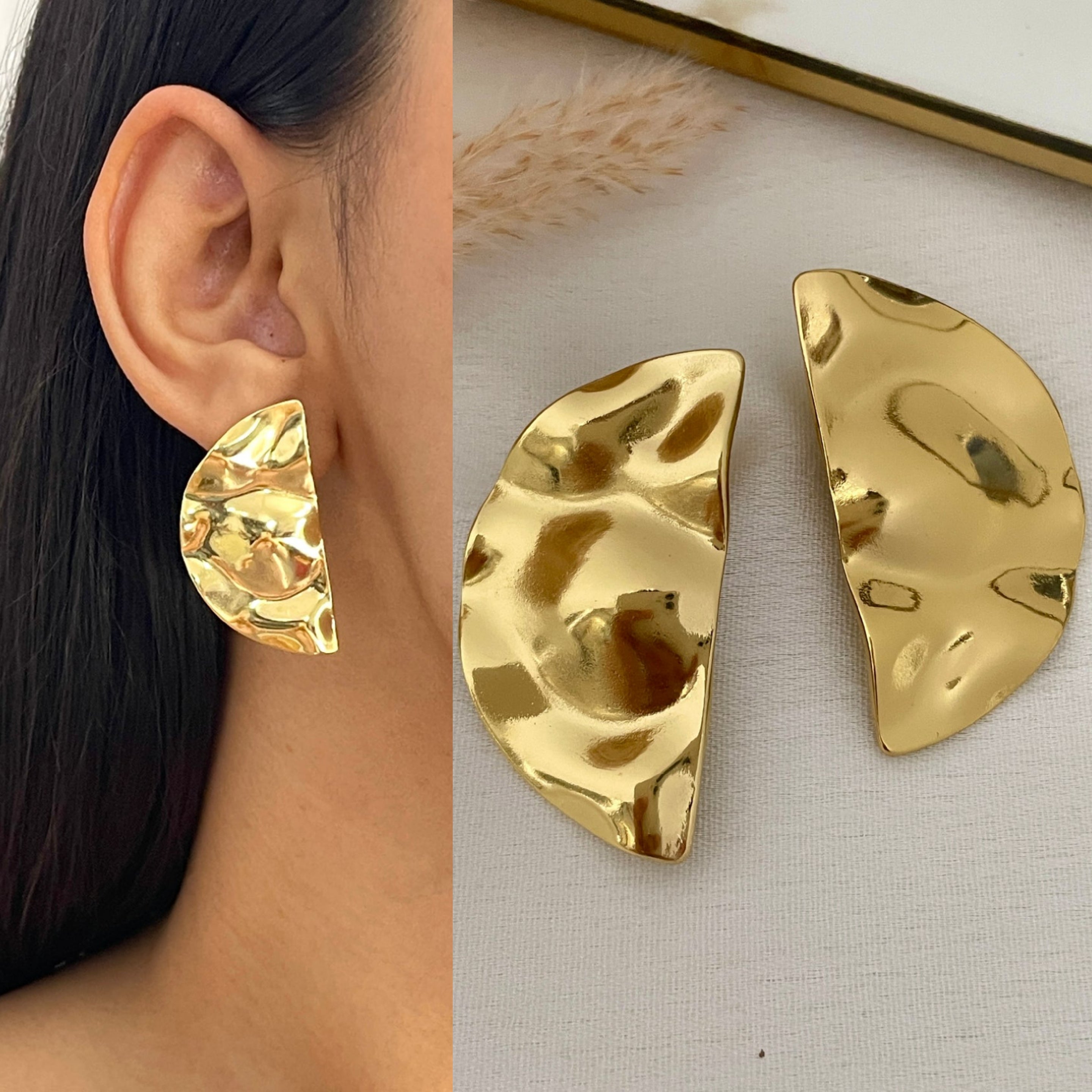Anti-Tarnish Premium Eclipse ear studs Earring