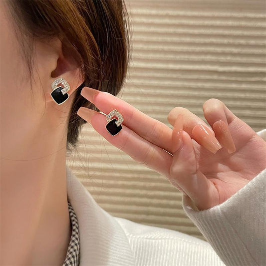 Korean Unique cute Zirconia Stone Stud Earring3