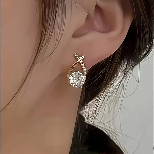 korean luxurious Beautiful Dimond Earring3