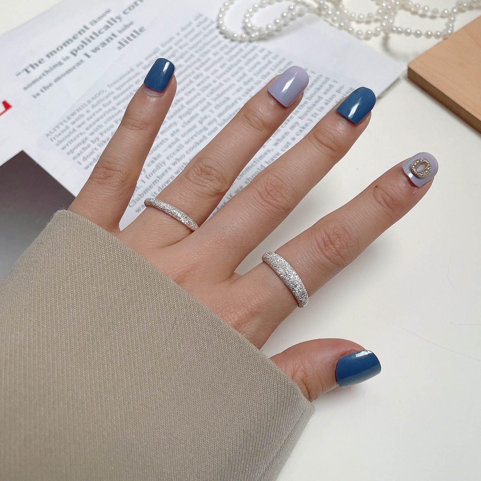 Korean Beautifull Pack  Of 2 Silver Earring - Shineshe