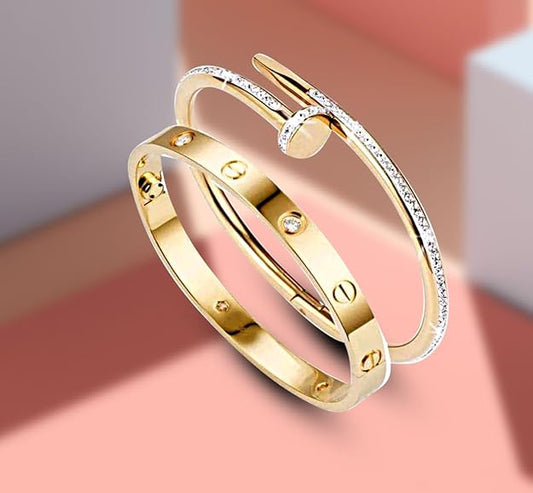 Anti Tarnish Jewellery Stainless Steel Cuff Bracelet gifts Combo