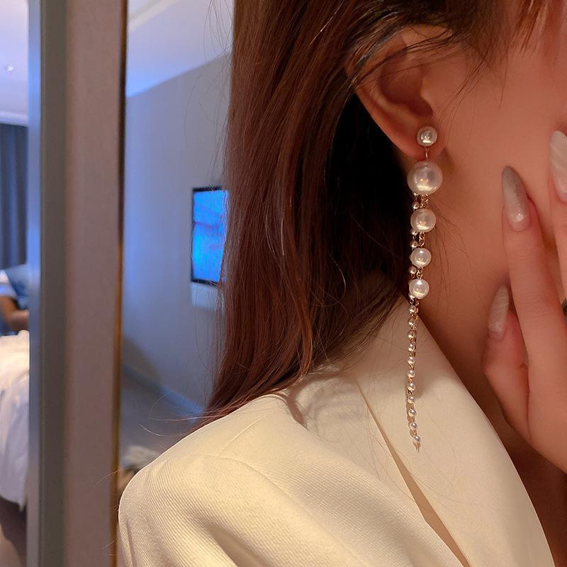Korean Pearl Drop Zirconia Luxurious Drop Earring3