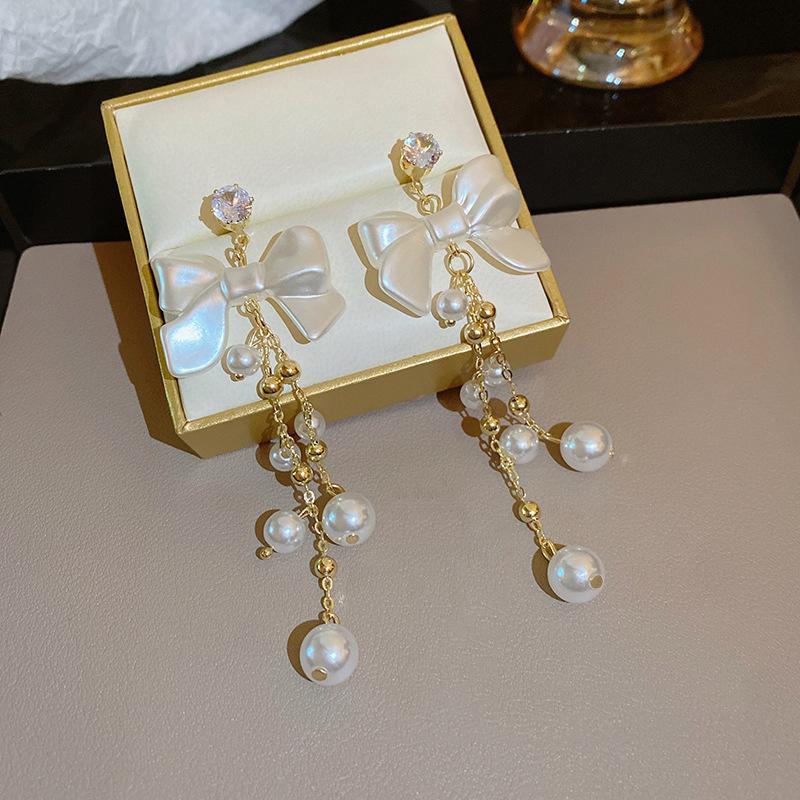 Luxury Women'S Long Pearl Elegant Aesthetic Korean Tassel Earring