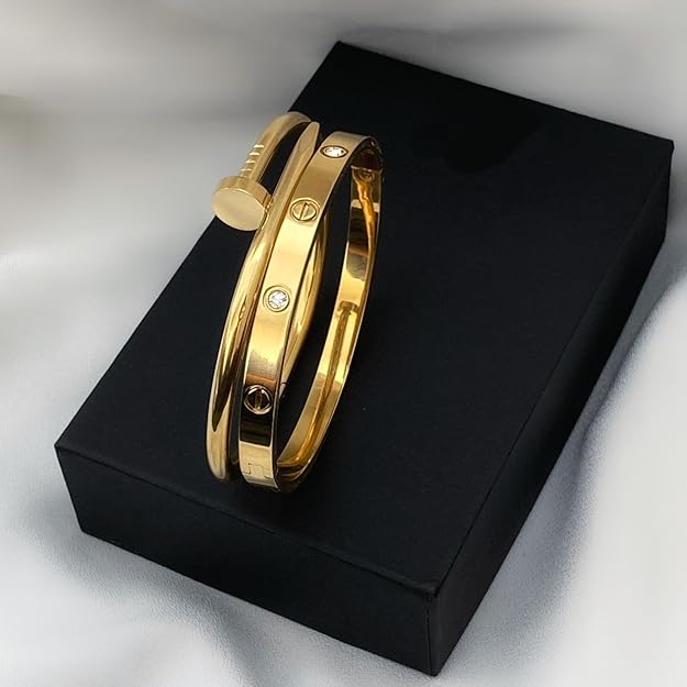 Stainless Steel Bracelets | Nail and Love Bracelets