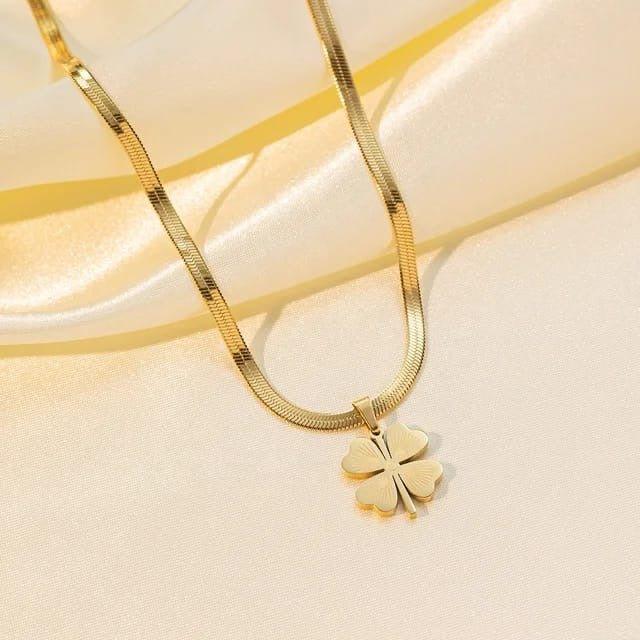 Korean Premium Flower Pendant Necklace - Shine