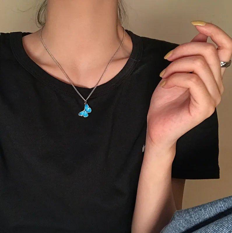 Butterfly Necklace Pendant for Women Pendant Women's Necklaces Silver - Shineshe