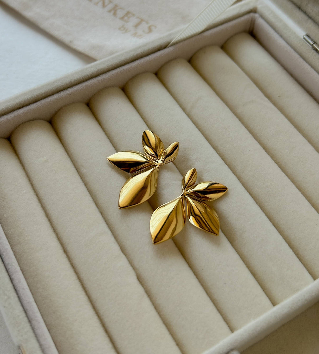 Gold Plated Anti Tarnish beautifull Leaf Earring