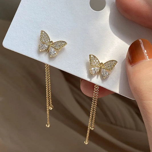 Korean Butterfly Cute Earring Gold