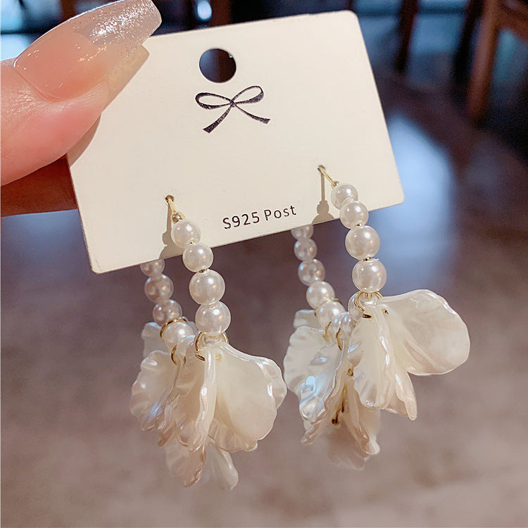 Pearl Shell Drop Earring Fashion Party Korean Circle Dangle Earrings Female Jewelry for Woman