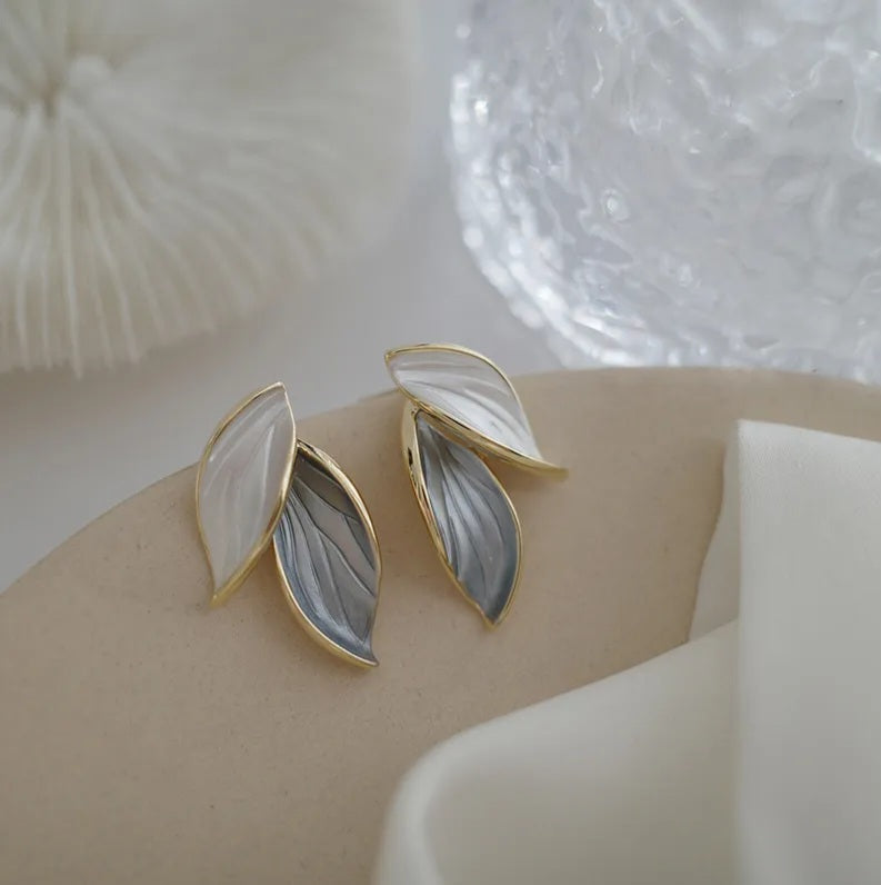 Korean Leaf Design Unique Beautiful Earring3