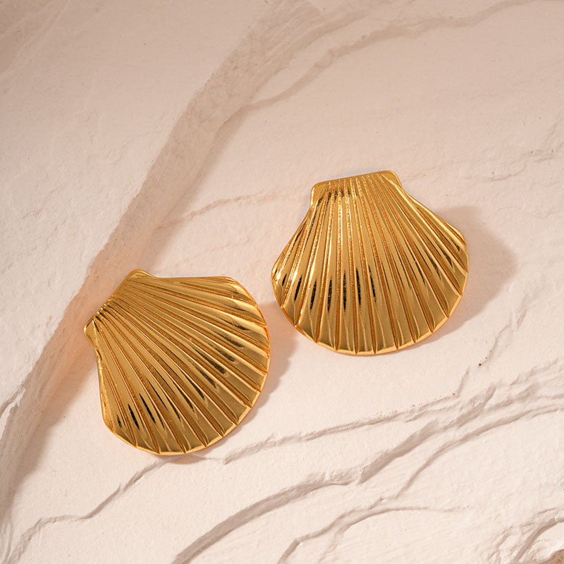 Sea Shell Anti-Tarnish Gold Earring