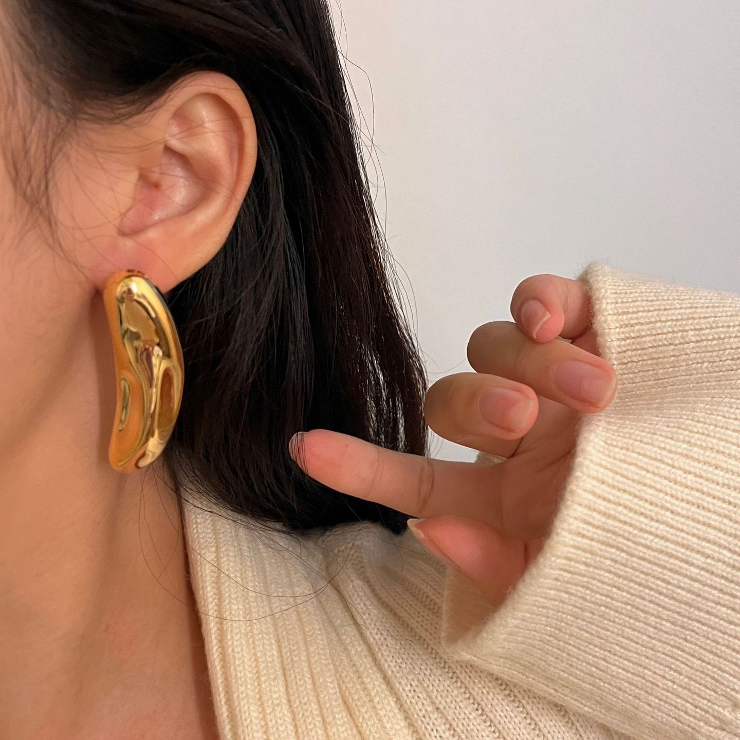 18k Gold Anti-Tarnish beautiful Earring for women