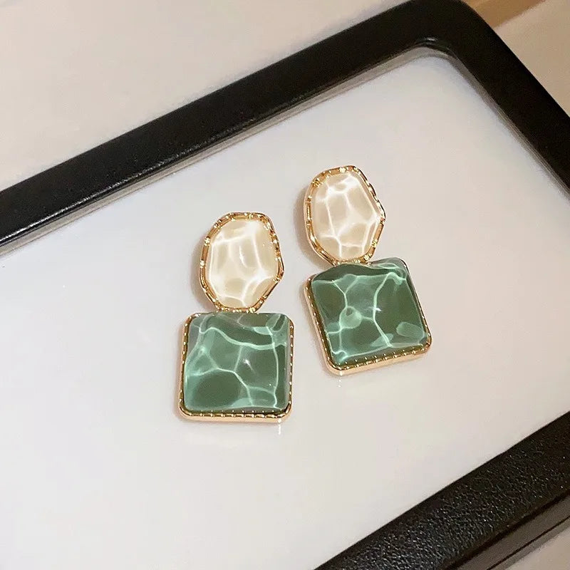 Korean Premium Crystal Gemstone drop Earring3