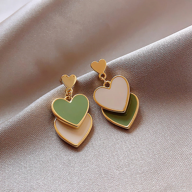 Korean double heart beautifull Earring3