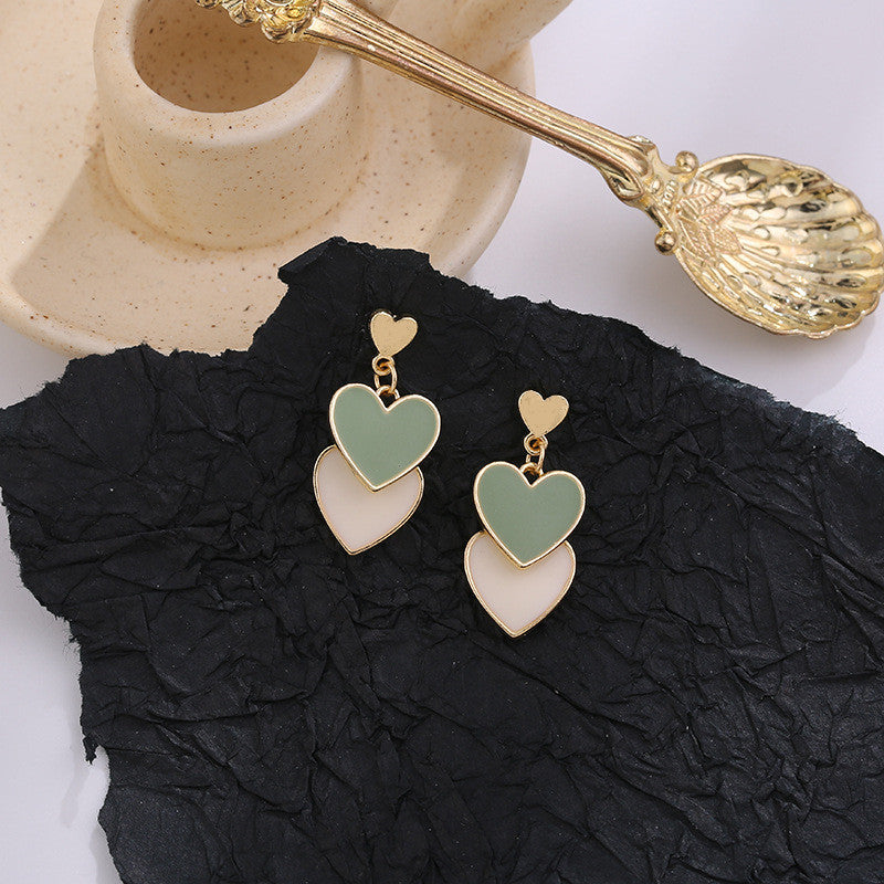 Korean double heart beautifull Earring3