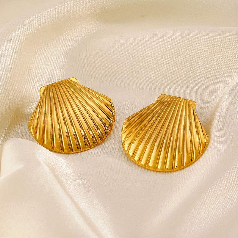 Sea Shell Anti-Tarnish Gold Earring