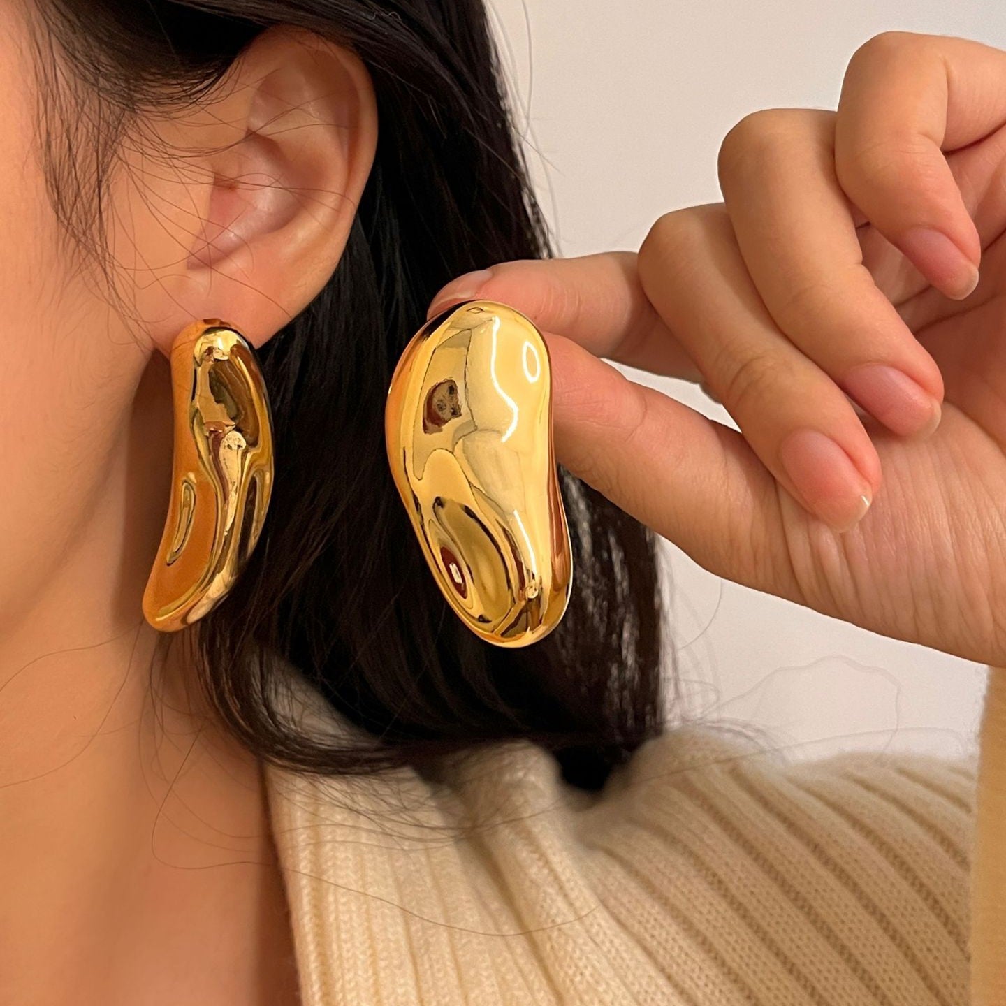 18k Gold Anti-Tarnish beautiful Earring for women