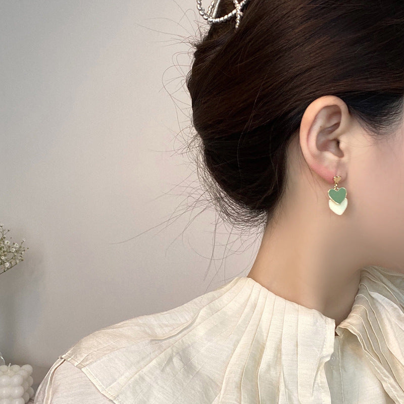 Korean double heart beautifull Earring3