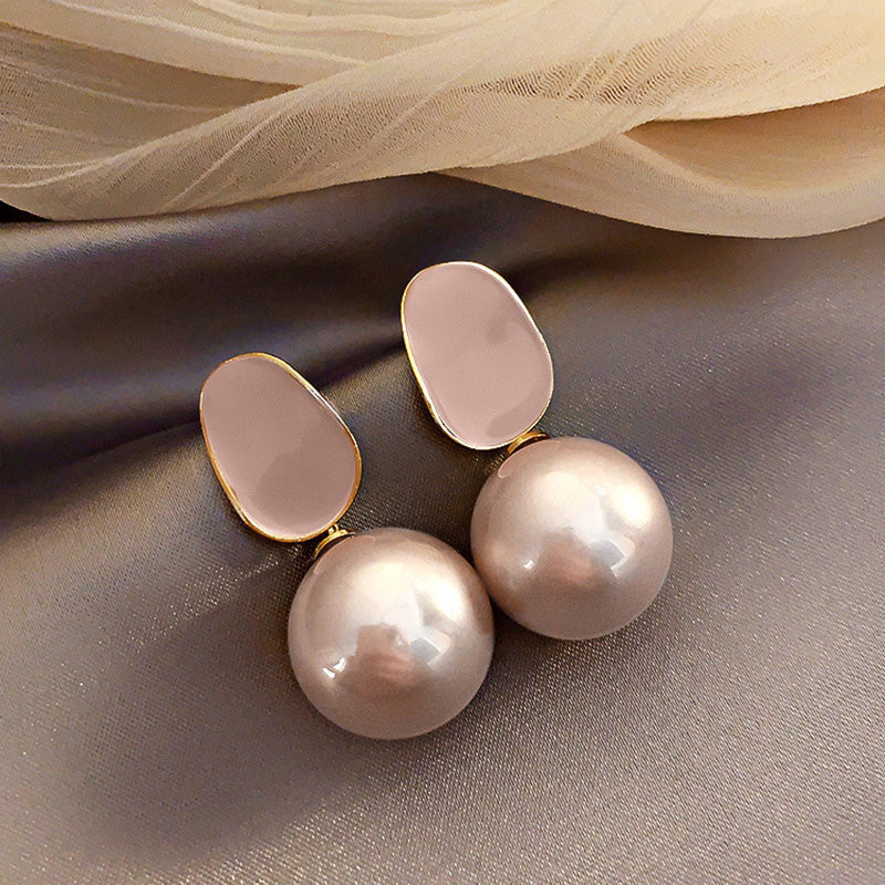 Korean Luxurious gold pearl drop Earring