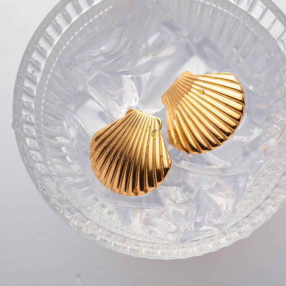 Sea Shell Anti-Tarnish Gold Earring