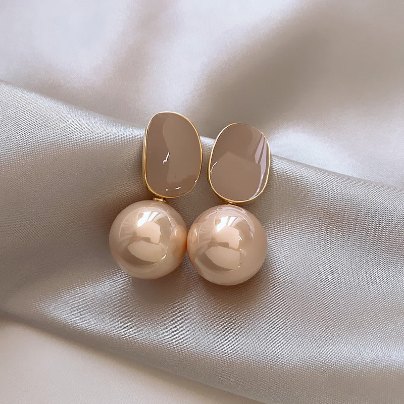 Korean Luxurious gold pearl drop Earring