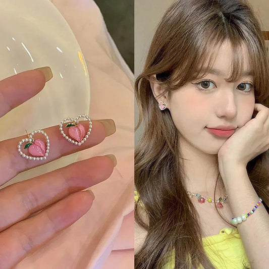 Korean beautiful peal pink Earring