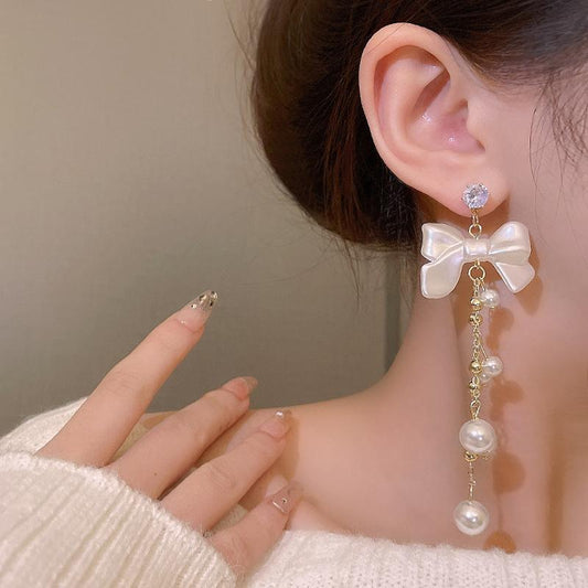 Luxury Women'S Long Pearl Elegant Aesthetic Korean Tassel Earring3