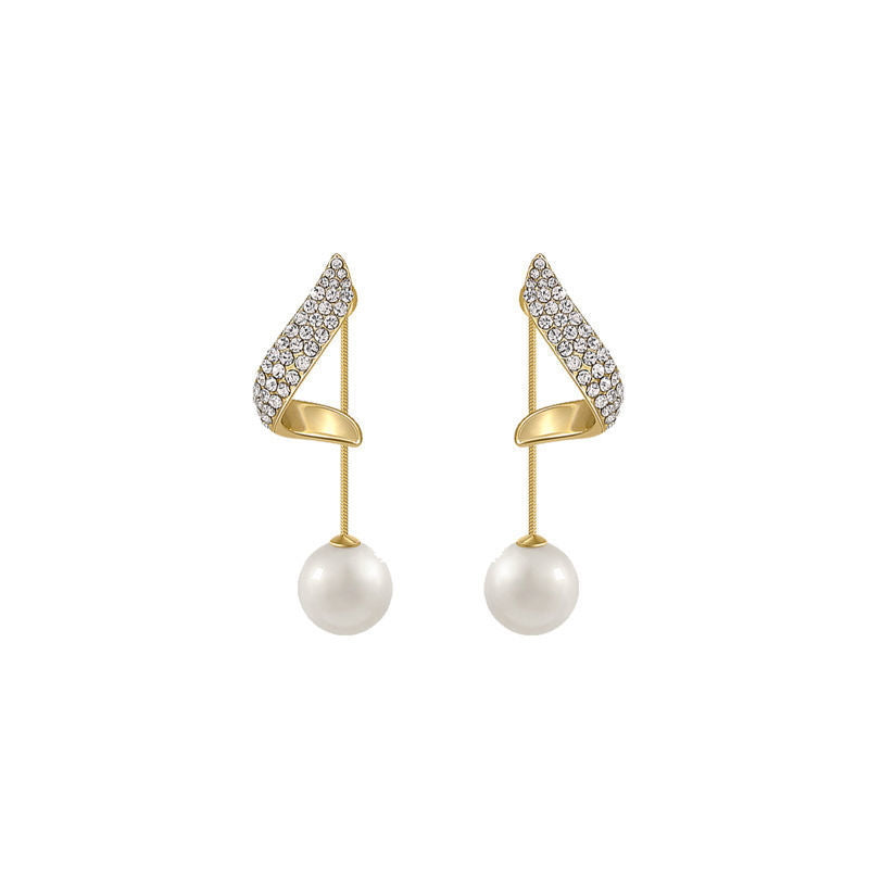 Korean Luxurious Pearl Drop Zirconia Earring3