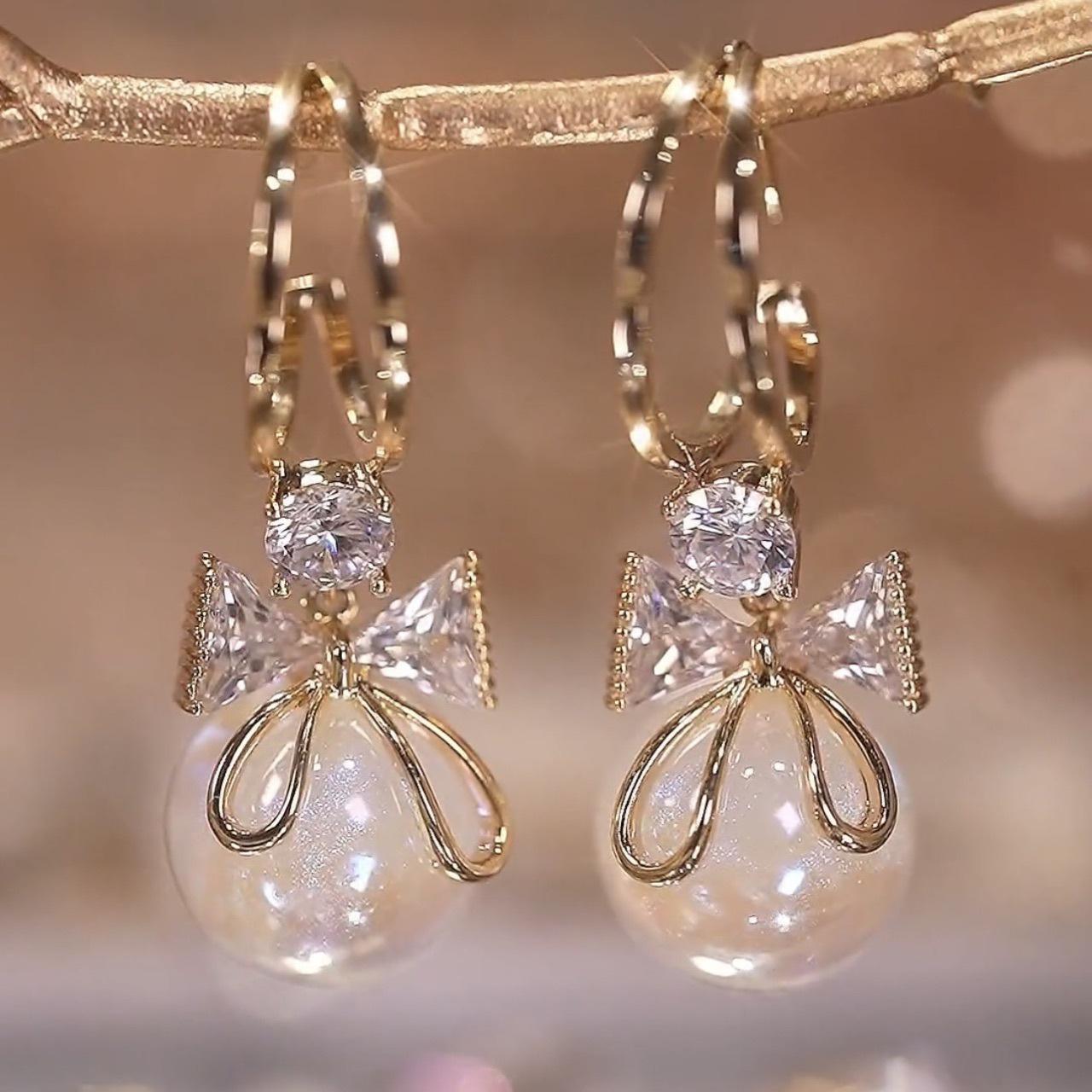 Korean Earings Fashion Jewelry Elegant And Sweet Cute Bow Earrings For Women Gifts Earrings3