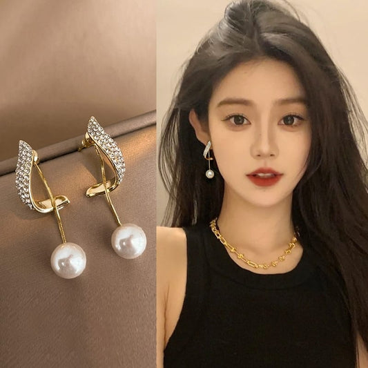 Korean Luxurious Pearl Drop Zirconia Earring3