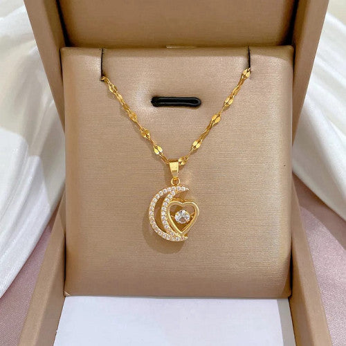 Korean moon Anti-Tarnish Pendant