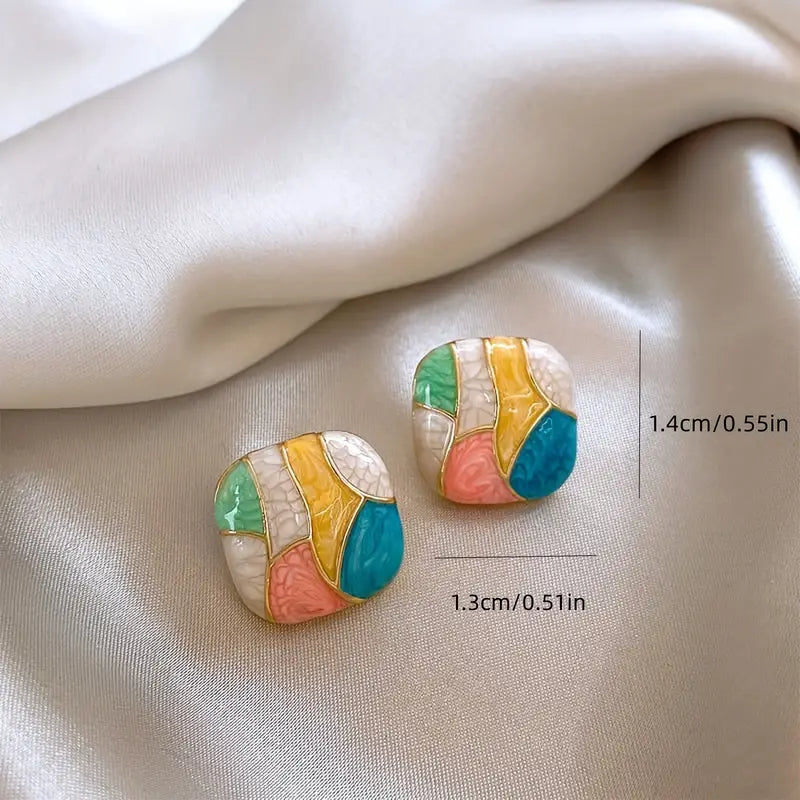 Koreanb Korean Luxurious Multicolor Stud Earring3