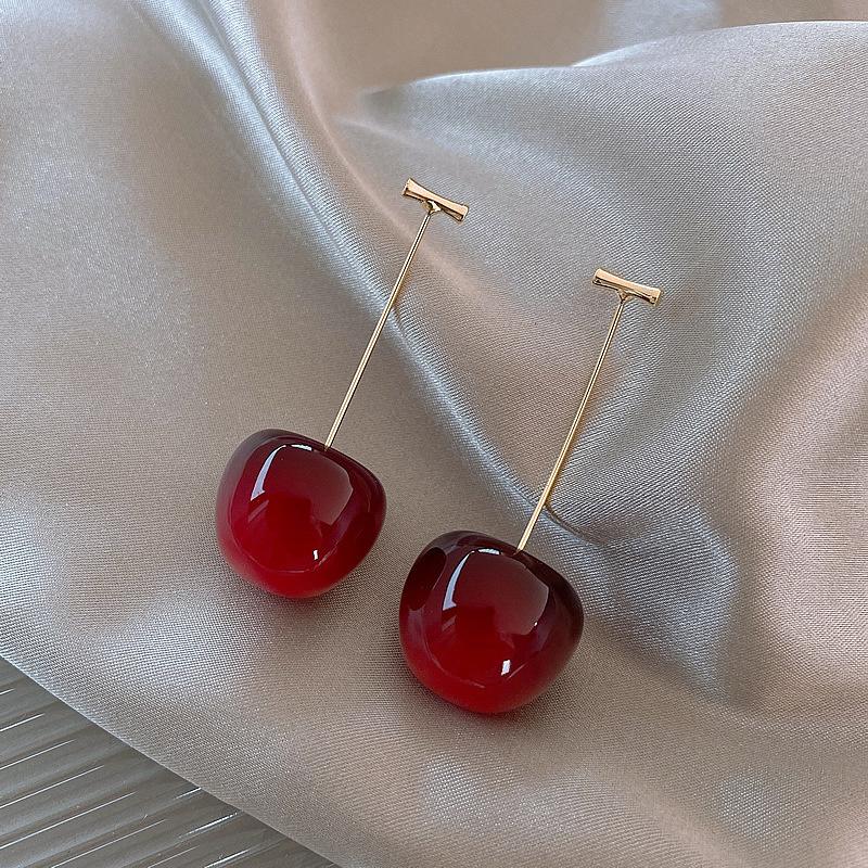 Korean Cute Cherry Fruit Drop Dangle Earring