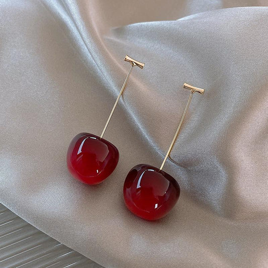 Korean Cute Cherry Fruit Drop Dangle Earring3