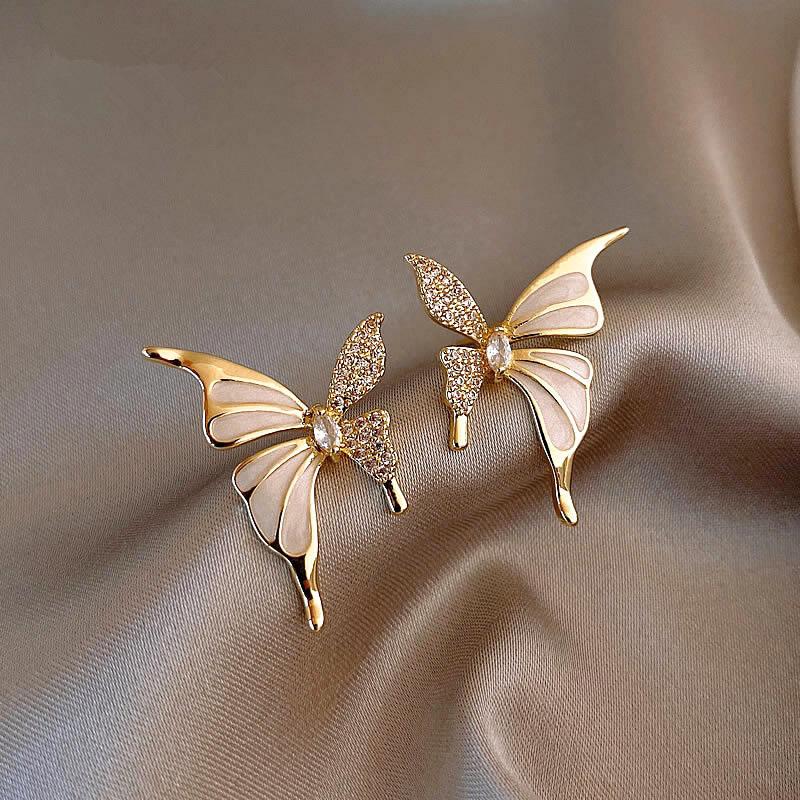 Korean beautiful Zirconia Butterfly premium Earring