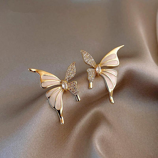 Korean beautiful Zirconia Butterfly premium Earring